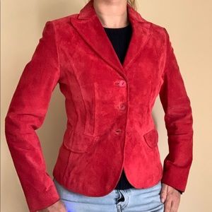 Taifun Red Suede Jacket US size 6